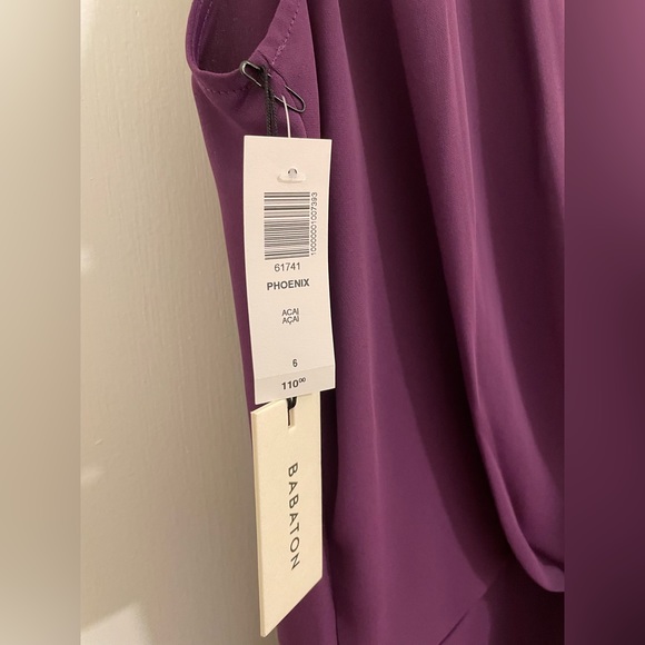 Aritzia💜 Babaton Phoenix Dress in Açaí LINED Skirt Faux-Wrap Top PERFECT NWT - Picture 6 of 16